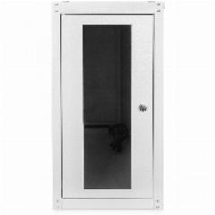 PC Schrank für Computergehäuse Glastür Digitus, inkl. Lüfter und Castorgruppe, Farbe Grau RAL 7035