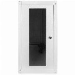 PC Schrank für Computergehäuse Glastür Digitus, inkl. Lüfter und Castorgruppe, Farbe Grau RAL 7035