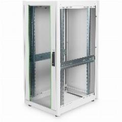 Netzwerkschrank freistehend 19 26HE Digitus 1300x600x800 mm, Farbe Grau RAL 7035, mit Glasfronttür