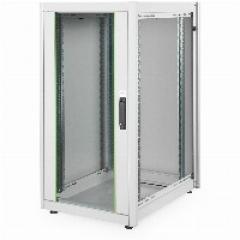 Netzwerkschrank freistehend 19 22HE Digitus 1125x600x800 mm, Farbe Grau (RAL 7035), mit Glasfronttür