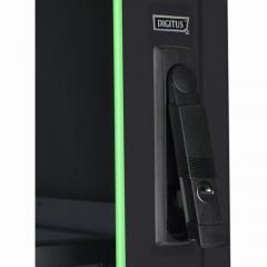 Netzwerkschrank 19 42HE Digitus 2053x800x800 mm, Farbe black (RAL 9005), mit Glasfronttür