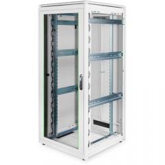 Netzwerkschrank 19 36HE Digitus, 1787x800x800 mm Glas-Fronttür und doppelflügelige Stahlrücktür, Farbe Grau (RAL 7035)