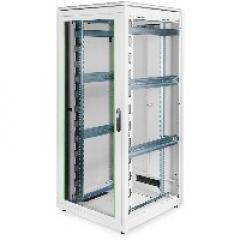 Netzwerkschrank 19 36HE Digitus, 1787x800x800 mm Glas-Fronttür und doppelflügelige Stahlrücktür, Farbe Grau (RAL 7035)