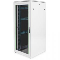 Netzwerkschrank 19 36HE Digitus, 1787x800x800 mm Glas-Fronttür und doppelflügelige Stahlrücktür, Farbe Grau (RAL 7035)